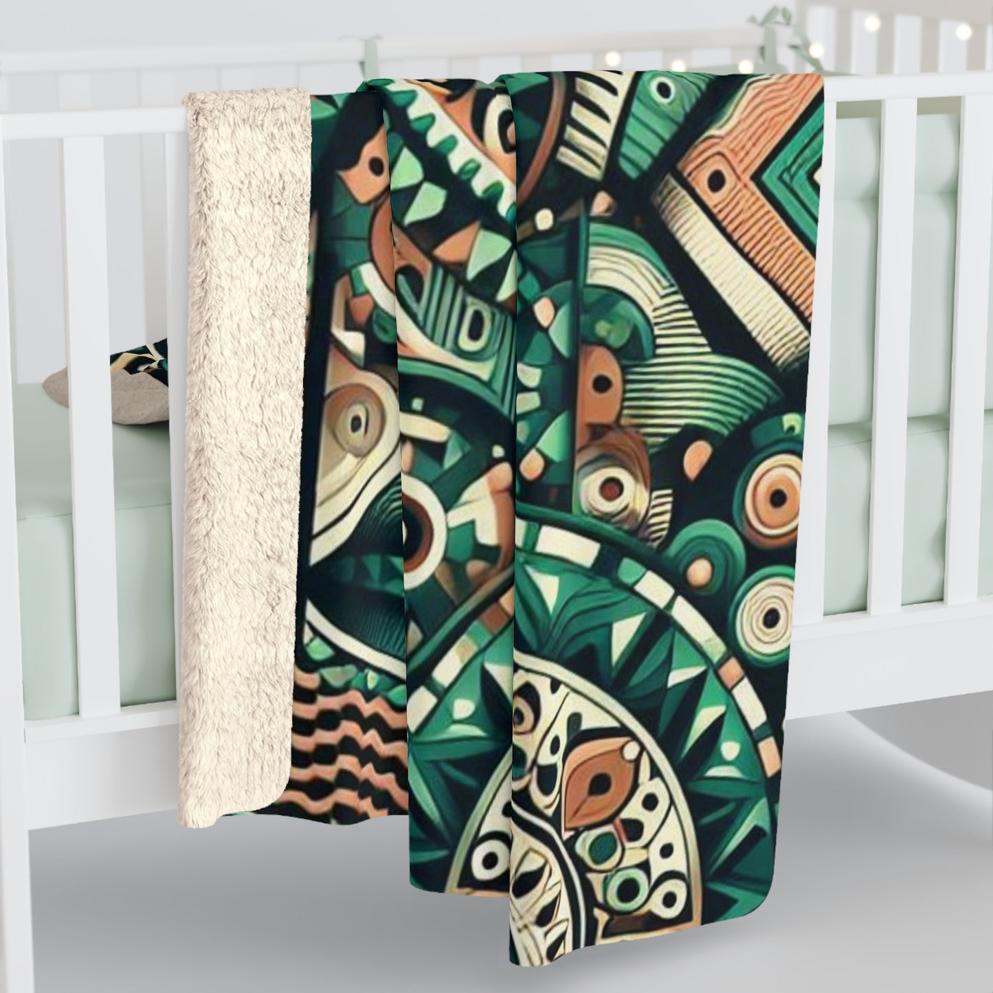 Westafrican pattern inspired - Sherpa Fleece Blanket