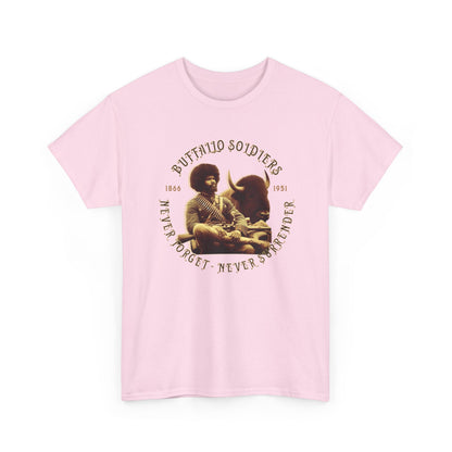 Copy of Buffalo Soldiers 'Never Forget' Tee — Vintage Military Tribute T-Shirt