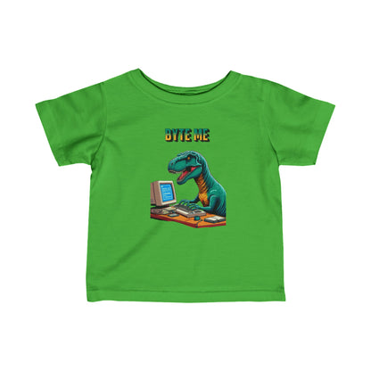 "Byte Me!" Tech-Savvy Dinosaur - Kids Softstyle Tee