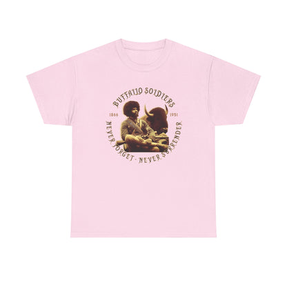 Copy of Buffalo Soldiers 'Never Forget' Tee — Vintage Military Tribute T-Shirt
