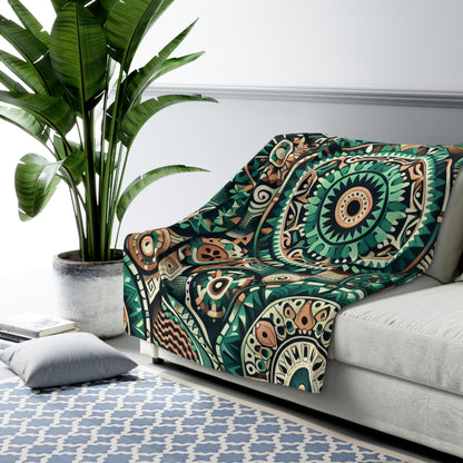 Westafrican pattern inspired  - Sherpa Fleece Blanket