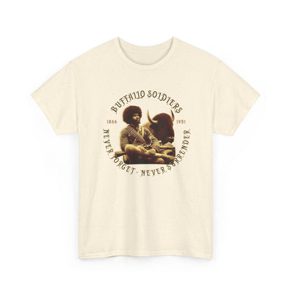 Copy of Buffalo Soldiers 'Never Forget' Tee — Vintage Military Tribute T-Shirt