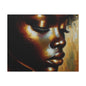 African Woman , Gold, Bronze, Black , abstract Impressionism , Giclée Print Canvas