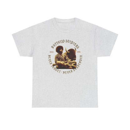 Copy of Buffalo Soldiers 'Never Forget' Tee — Vintage Military Tribute T-Shirt