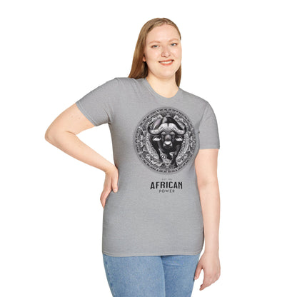 African Power " Buffallo " - Unisex Softstyle T-Shirt