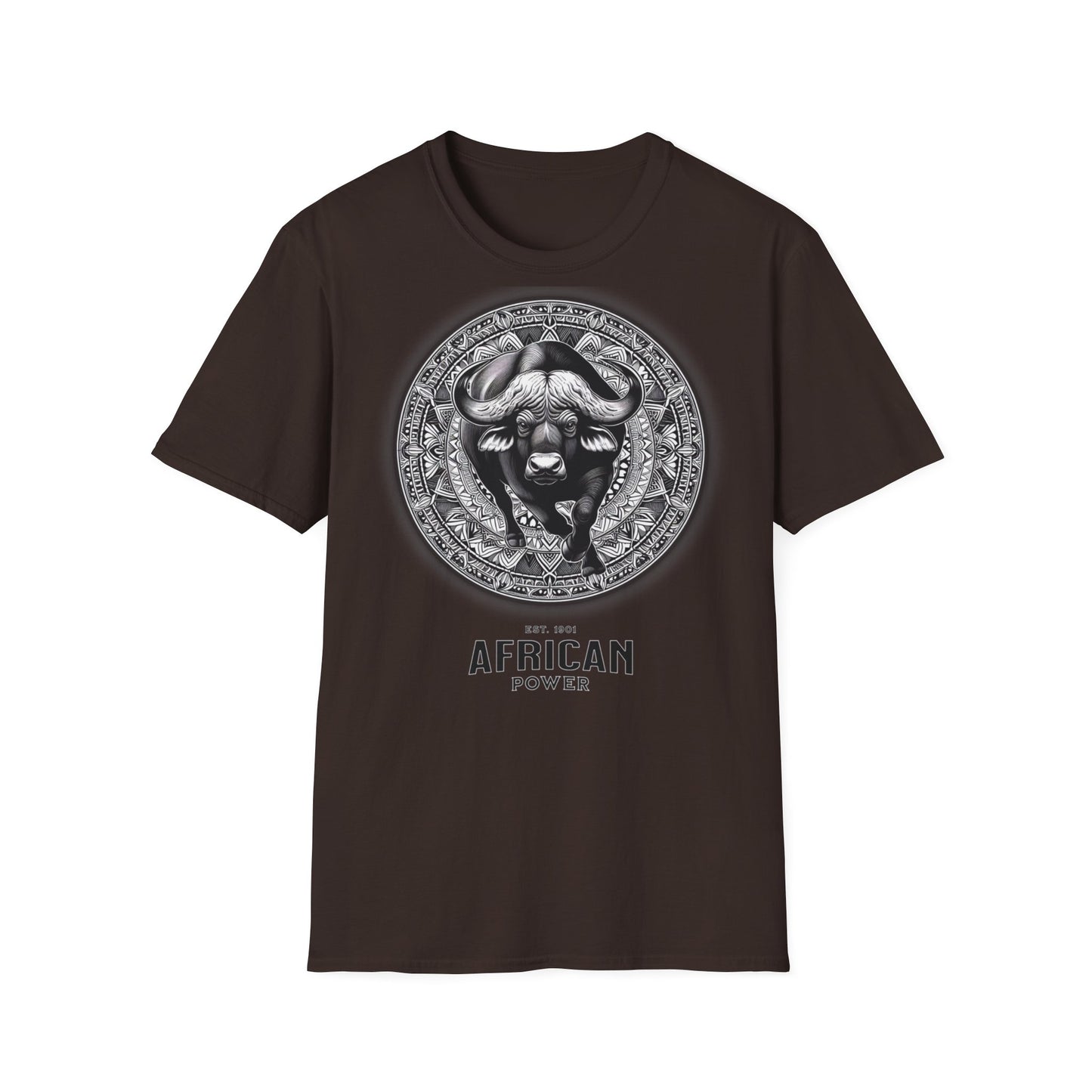 African Power " Buffallo " - Unisex Softstyle T-Shirt