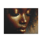 African Woman , Gold , Bronze, Black , abstract Impressionism , Giclée Print Canvas