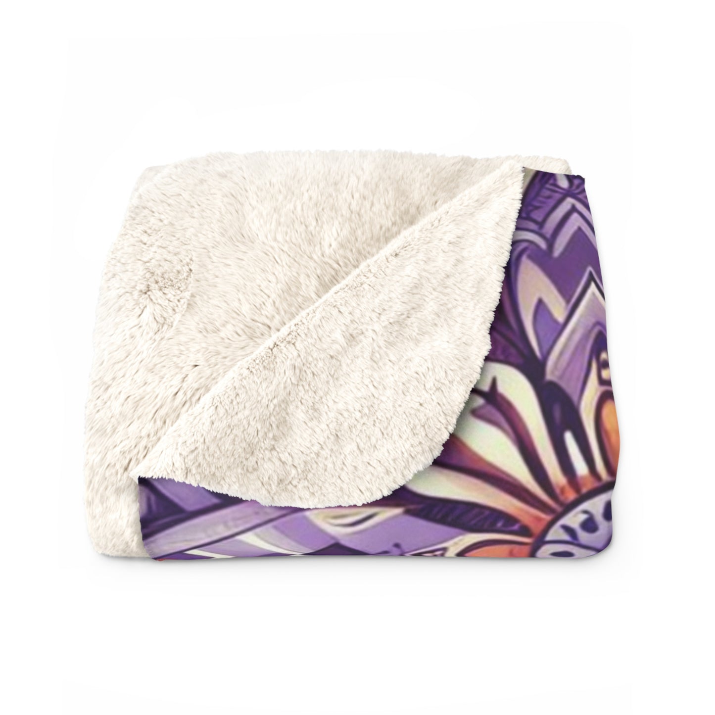 Westafrican inspired patterned Sherpa Fleece Blanket