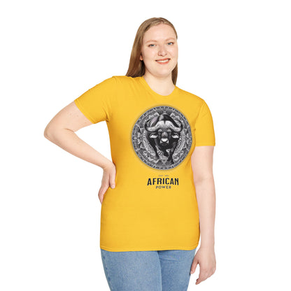 African Power " Buffallo " - Unisex Softstyle T-Shirt