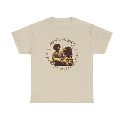 Copy of Buffalo Soldiers 'Never Forget' Tee — Vintage Military Tribute T-Shirt