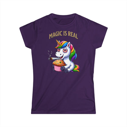 "Magic Is Real" Unicorn - Women's Softstyle Tee