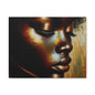 African Woman , Gold, Bronze, Black , abstract Impressionism , Giclée Print Canvas