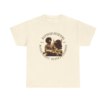 Copy of Buffalo Soldiers 'Never Forget' Tee — Vintage Military Tribute T-Shirt