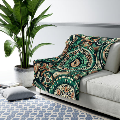 Westafrican pattern inspired  - Sherpa Fleece Blanket