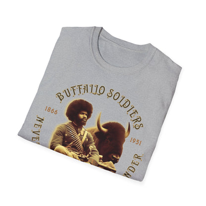 "Buffalo Soldier - Never Forget - Never Surrender" - Unisex Softstyle T-Shirt