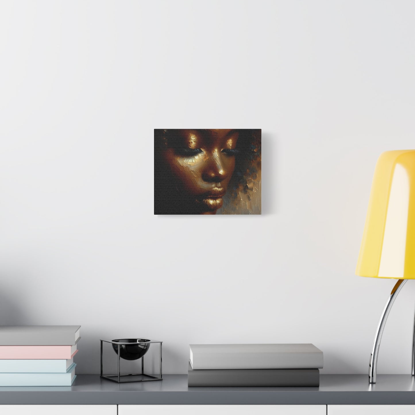 African Woman , Gold , Bronze, Black , abstract Impressionism , Giclée Print Canvas