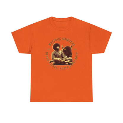Copy of Buffalo Soldiers 'Never Forget' Tee — Vintage Military Tribute T-Shirt