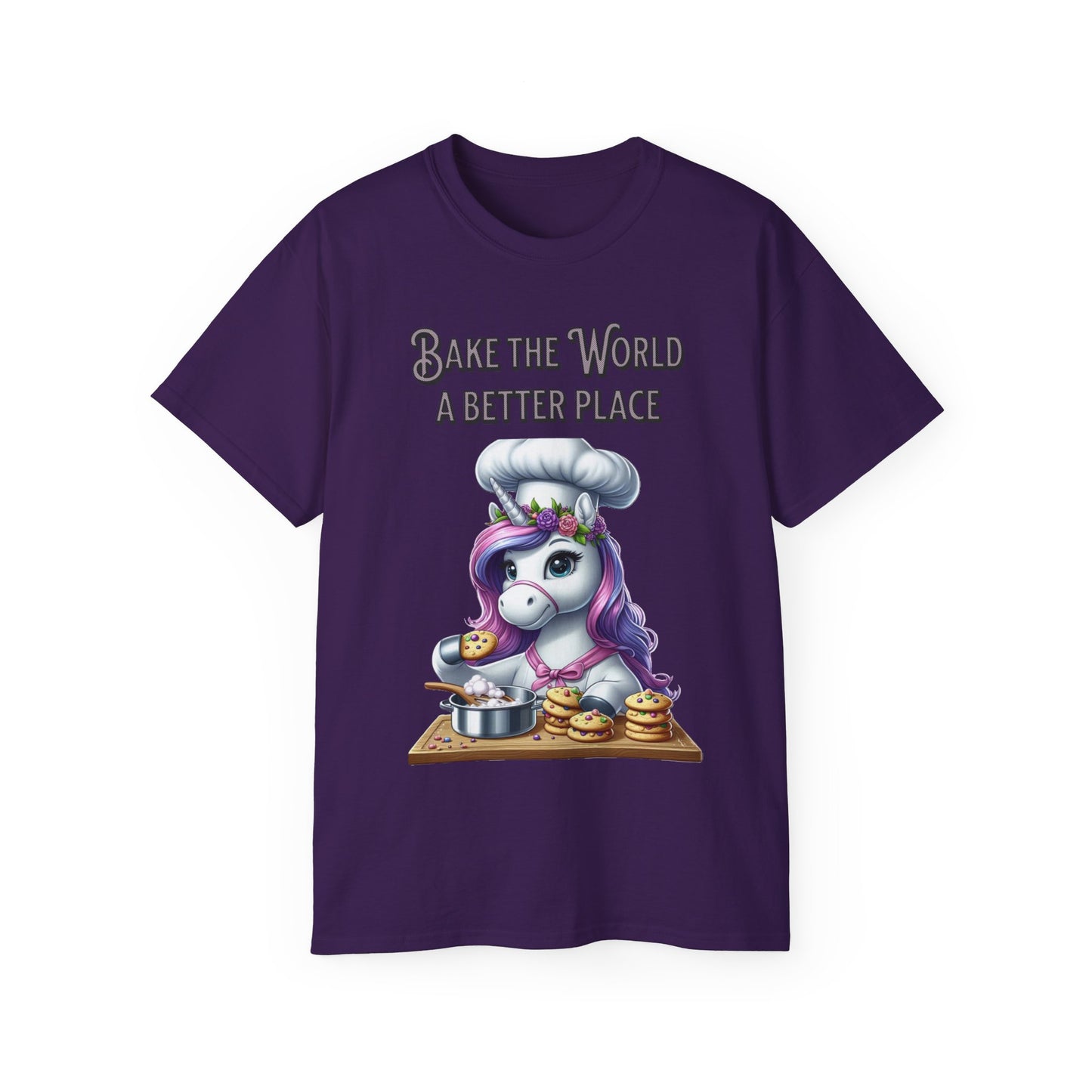 "Bake the World a Better Place" Unicorn - Unisex Ultra Cotton Tee