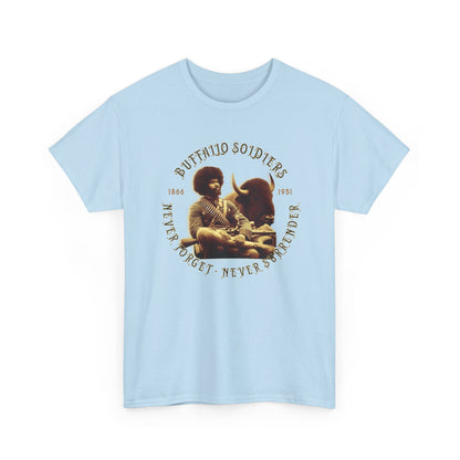 Copy of Buffalo Soldiers 'Never Forget' Tee — Vintage Military Tribute T-Shirt