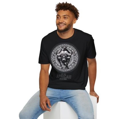 African Power " Buffallo " - Unisex Softstyle T-Shirt