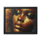 African Woman , portrait , Gold , Bronze , abstact Impressionism , Matte Canvas, Black Frame