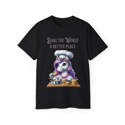 "Bake the World a Better Place" Unicorn - Unisex Ultra Cotton Tee