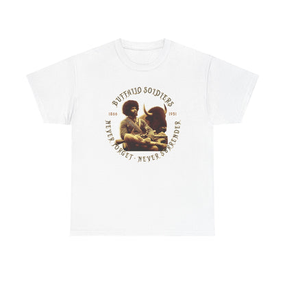 Copy of Buffalo Soldiers 'Never Forget' Tee — Vintage Military Tribute T-Shirt