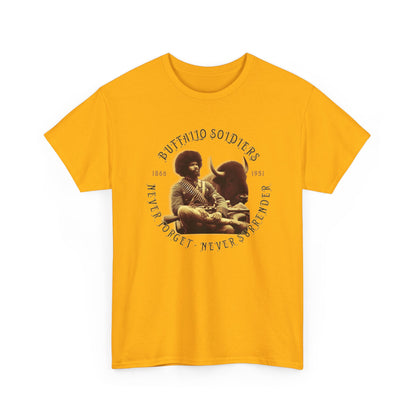 Copy of Buffalo Soldiers 'Never Forget' Tee — Vintage Military Tribute T-Shirt