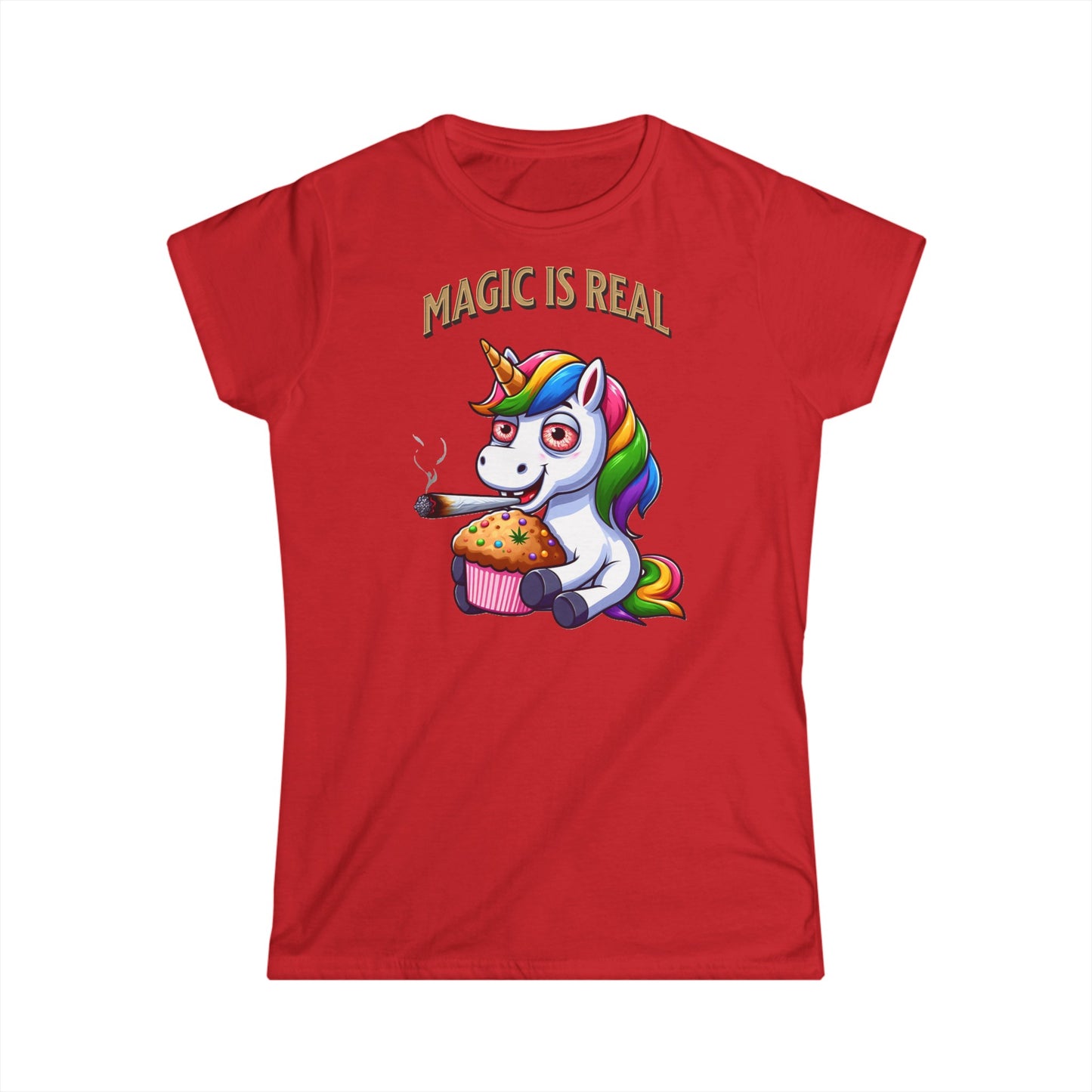 "Magic Is Real" Unicorn - Women's Softstyle Tee