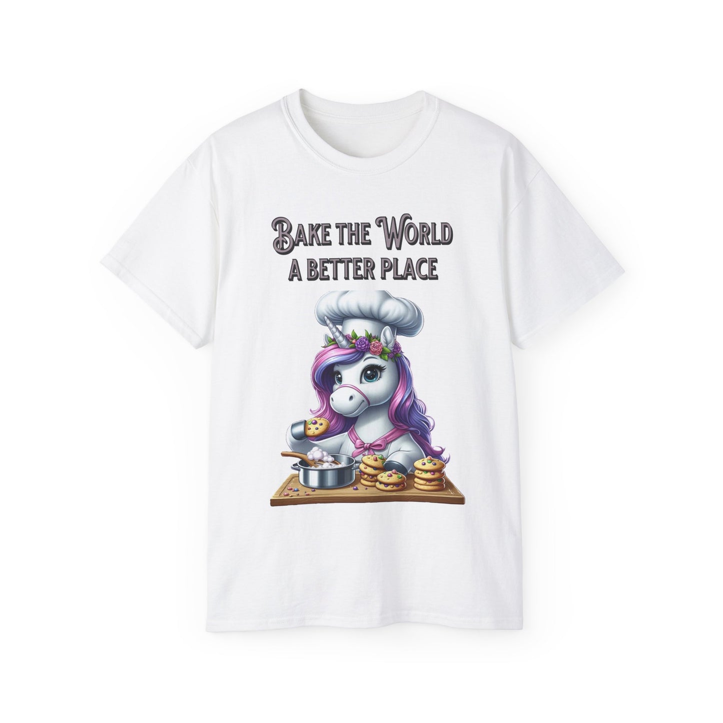 "Bake the World a Better Place" Unicorn - Unisex Ultra Cotton Tee