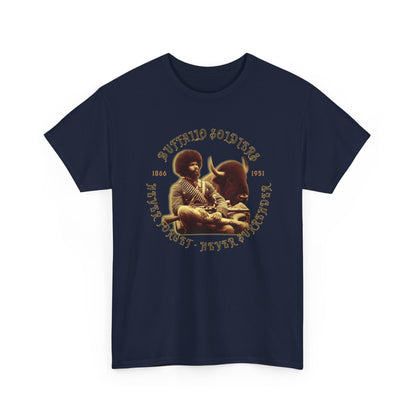 Copy of Buffalo Soldiers 'Never Forget' Tee — Vintage Military Tribute T-Shirt
