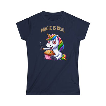 "Magic Is Real" Unicorn - Women's Softstyle Tee